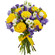 букет желтых роз и синих ирисов. Бангладеш